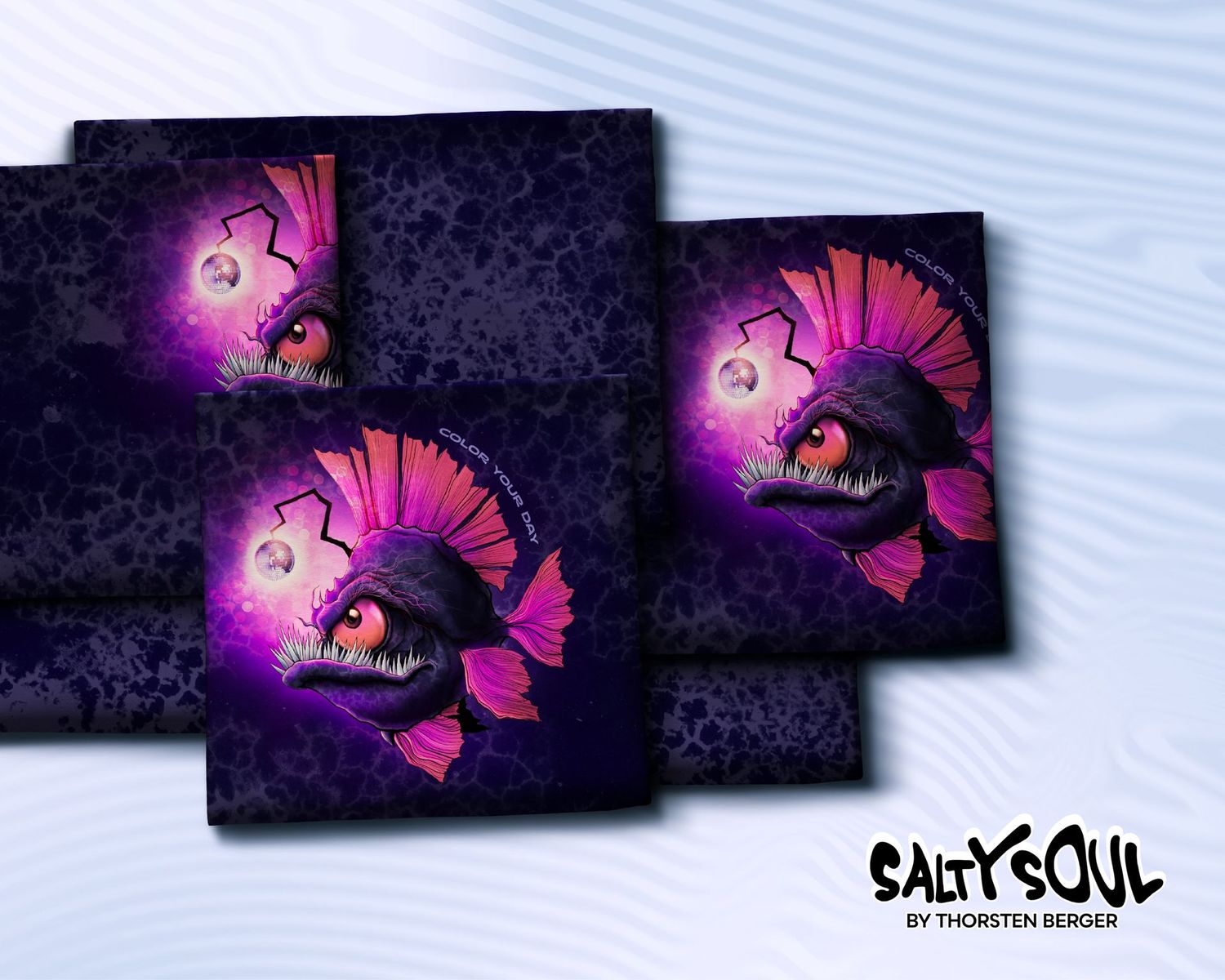 French Terry Thorsten Berger Deep Water Panel French Terry Thorsten Berger Deep Water Panel