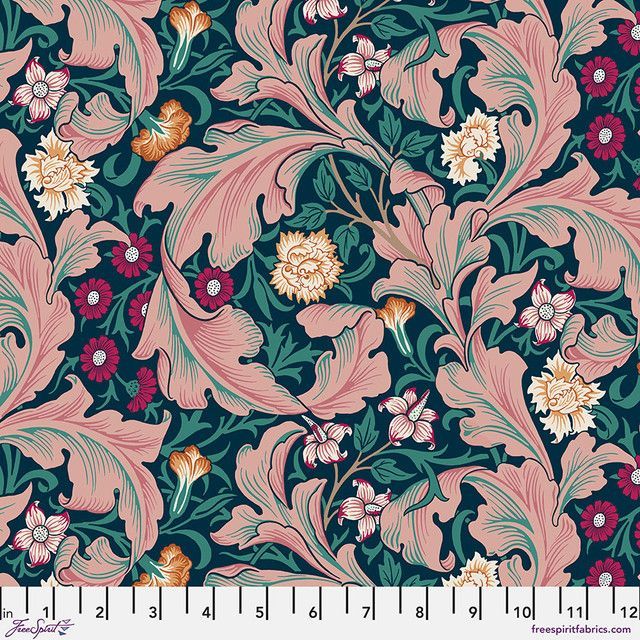 Patchworkstoff William Morris Bedford Park Leicester Teal Patchworkstoff William Morris Bedford Park Leicester Teal