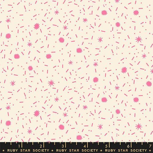 Patchworkstoff Kim Kight Egg and Friends Sprinkles Ditzy Neon Pink