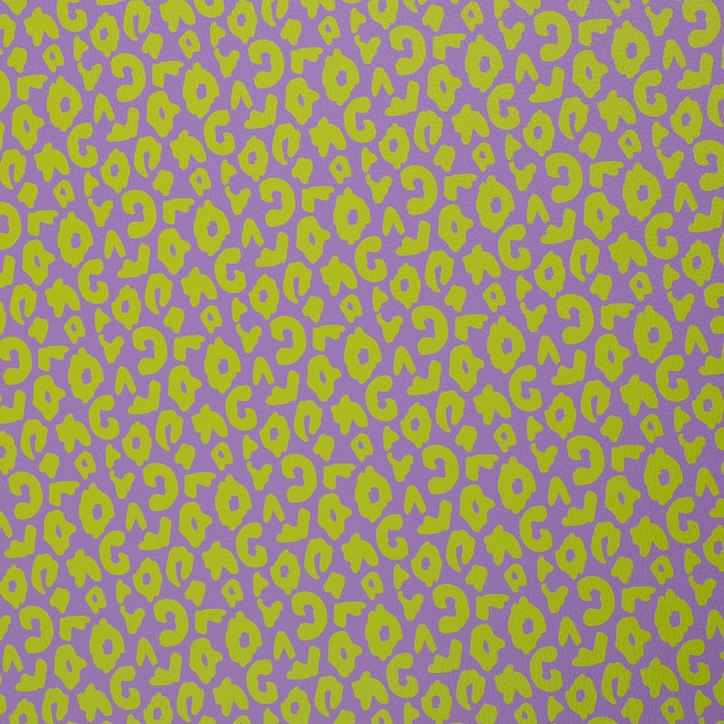 Kunstleder Happy Collection Flieder Neon Gelb