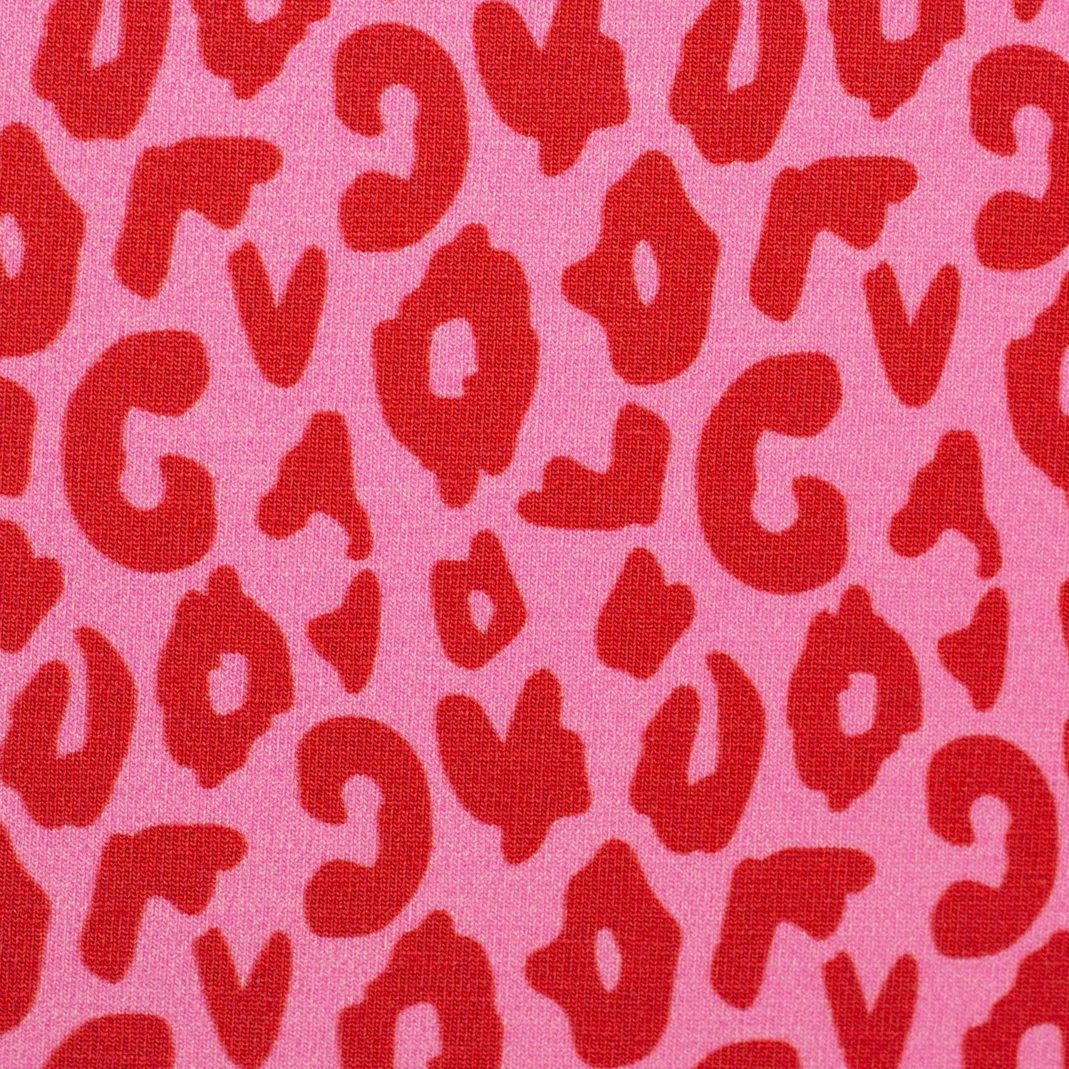 Baumwolljersey Happy Leo Cherry Picking Rosa Pink Baumwolljersey Happy Leo Cherry Picking Rosa Pink