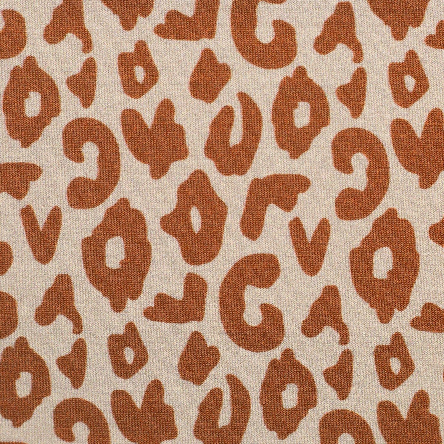 Baumwolljersey Happy Leo Cherry Picking Beige Braun Baumwolljersey Happy Leo Cherry Picking Beige Braun