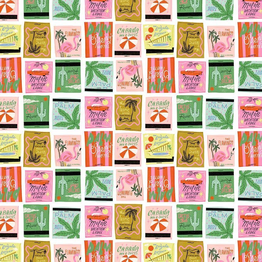 Patchworkstoff Dear Stella Paradise Royale Cabana Let's get lit! multi