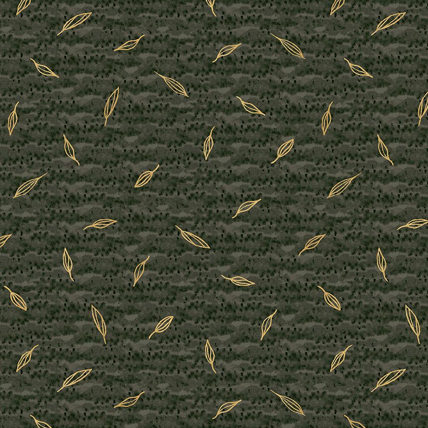 Patchworkstoff Flora & Form Sprig Phtalo Green