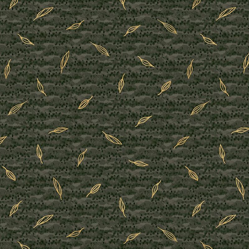 Patchworkstoff Flora & Form Sprig Phtalo Green