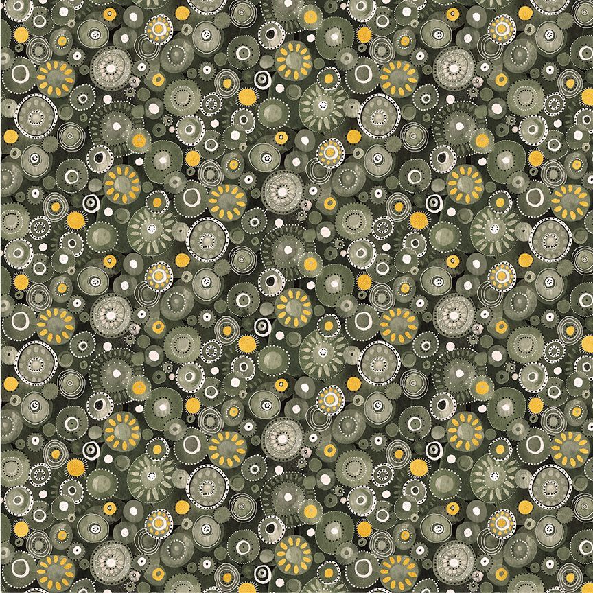 Patchworkstoff Flora & Form Dotty Phtalo Green