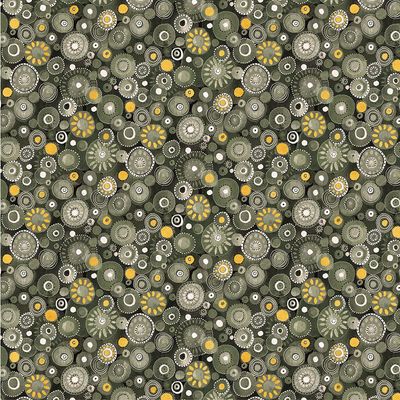 Patchworkstoff Flora & Form Dotty Phtalo Green
