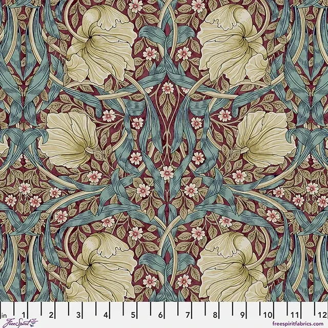 William Morris Lodden Pimpernel Teal Berry William Morris Lodden Pimpernel Teal Berry