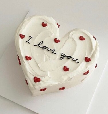 Red Velvet heart cake