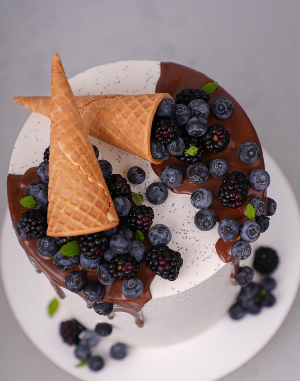 Tarta de amapola limón arándano