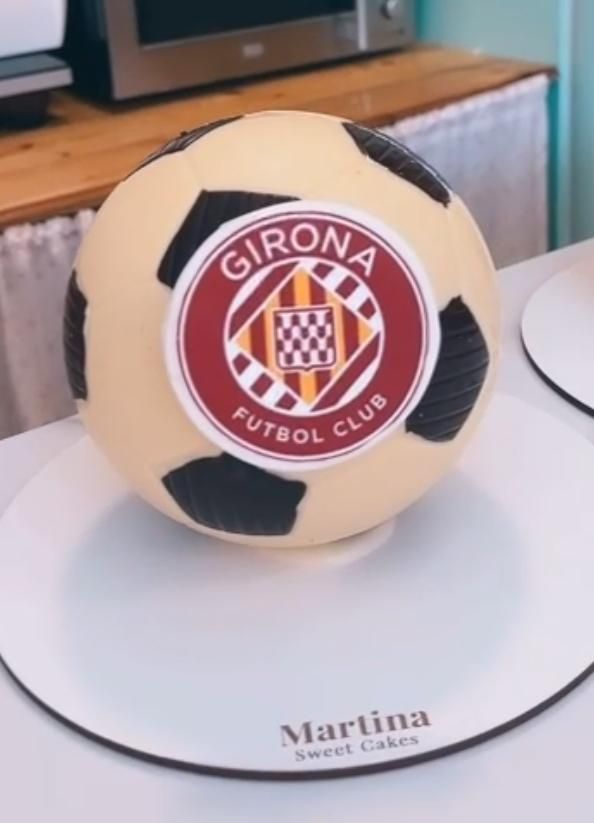 Pilota de xocolata blanca del Girona FC