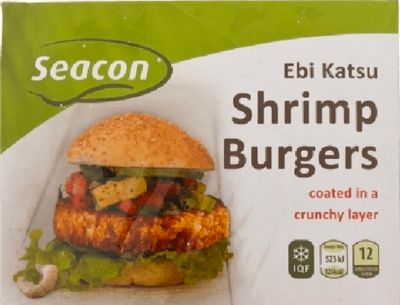 Shrimp/garnalen burgers XL, Ebi Katsu. 8x125 gram