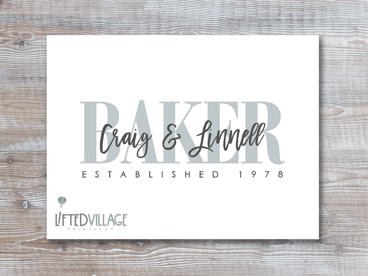 Personalized Family Last Name Sign