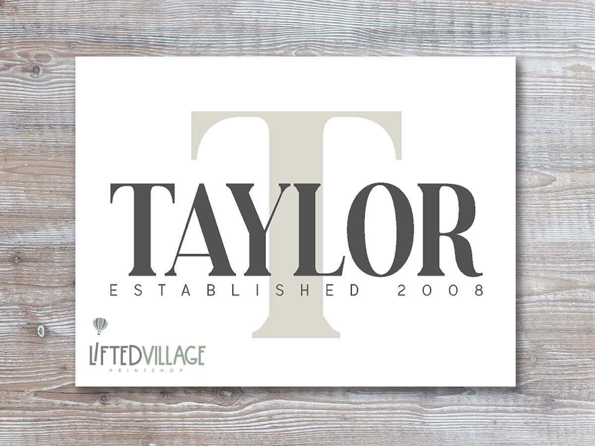 Personalized Family Last Name Sign