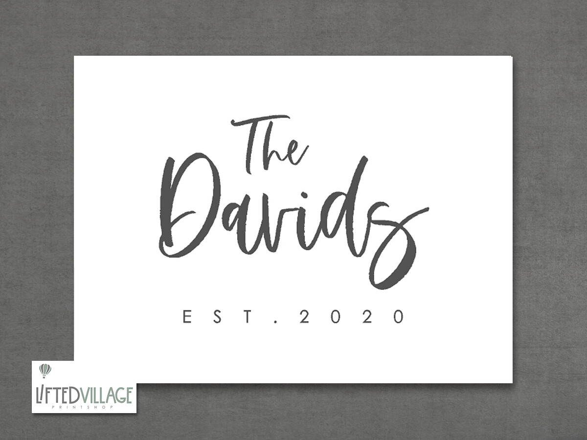 Personalized Family Last Name Sign