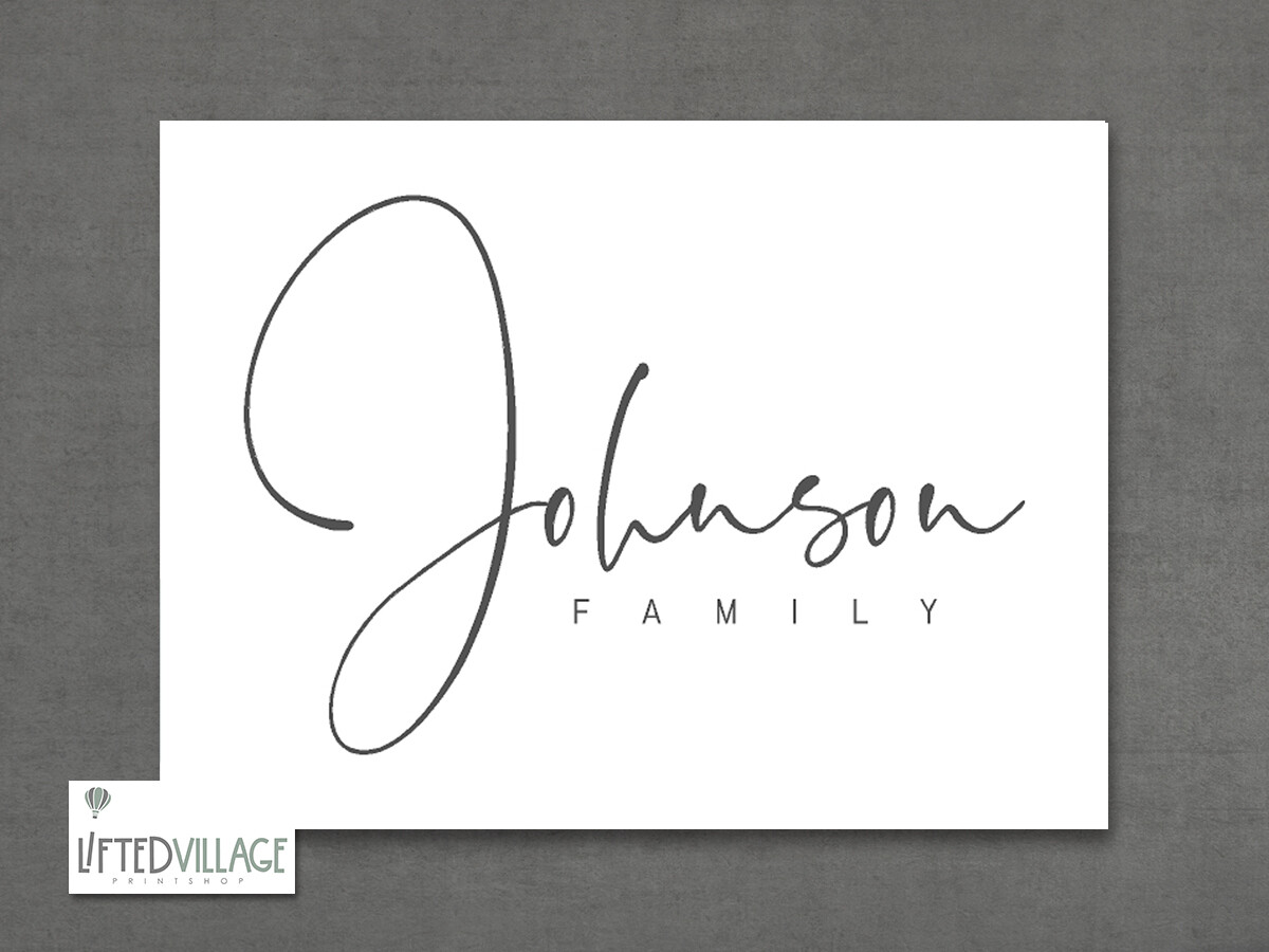 Personalized Family Last Name Sign