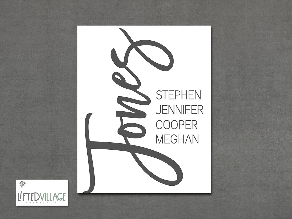 Personalized Family Last Name Sign