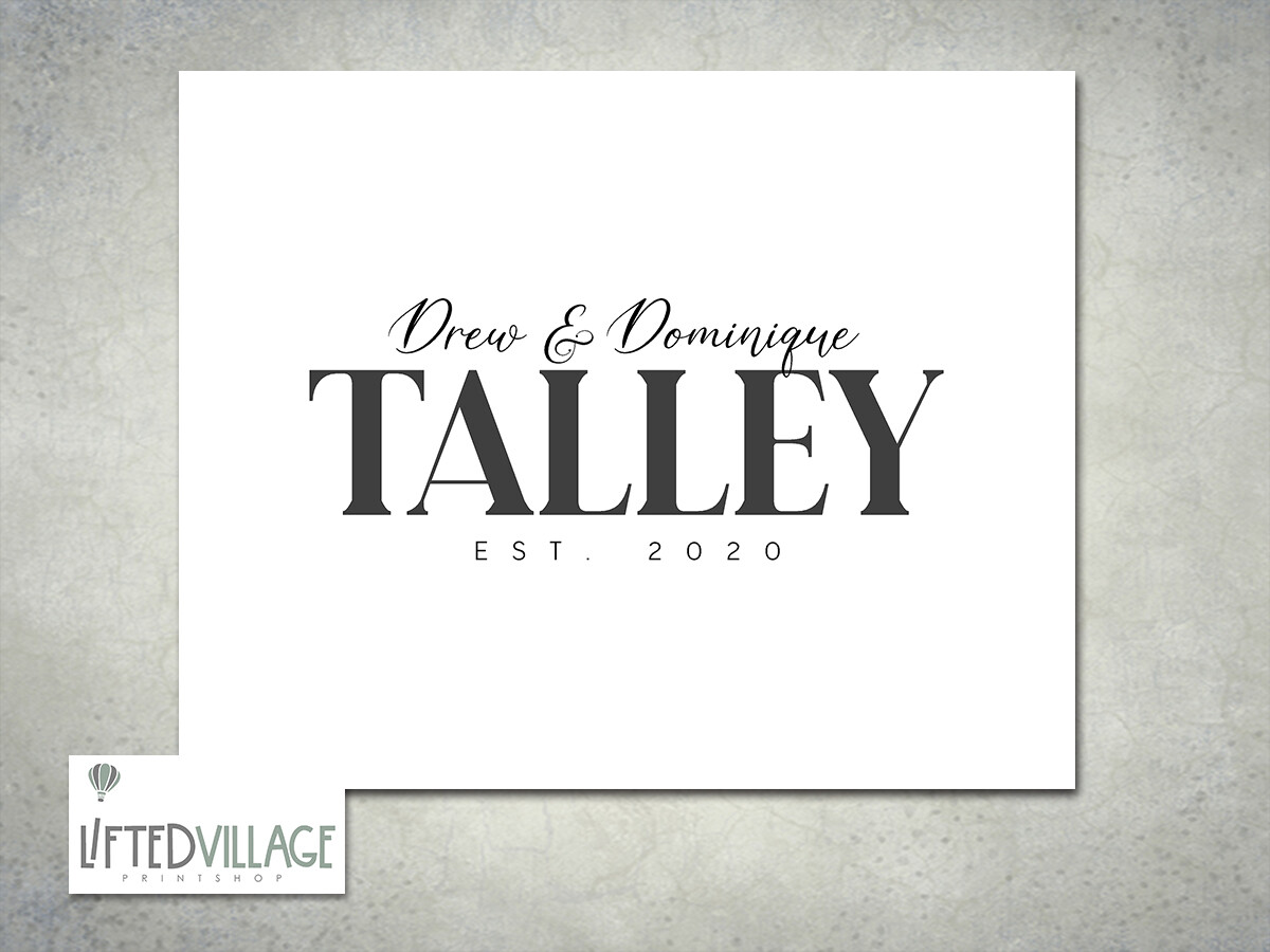 Personalized Family Last Name Sign