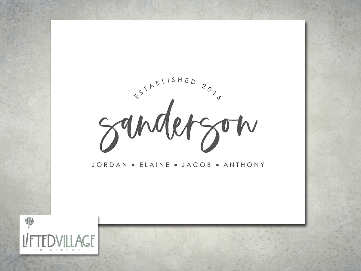 Personalized Family Last Name Sign