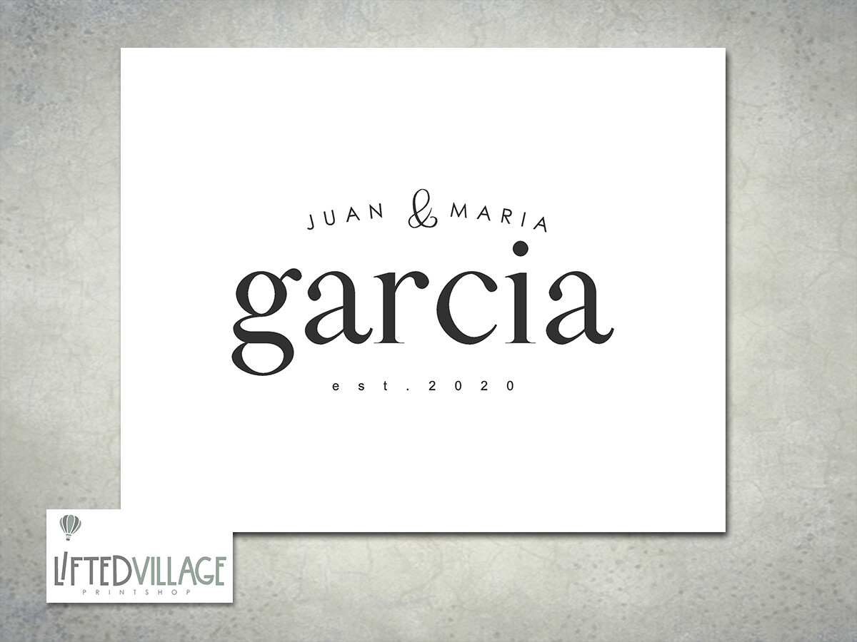 Personalized Family Last Name Sign