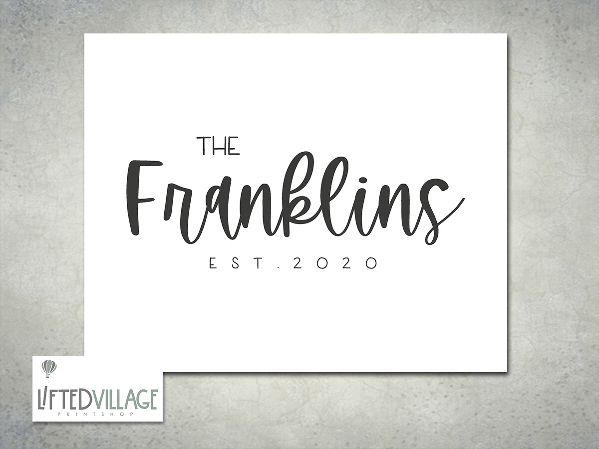 Personalized Family Last Name Sign