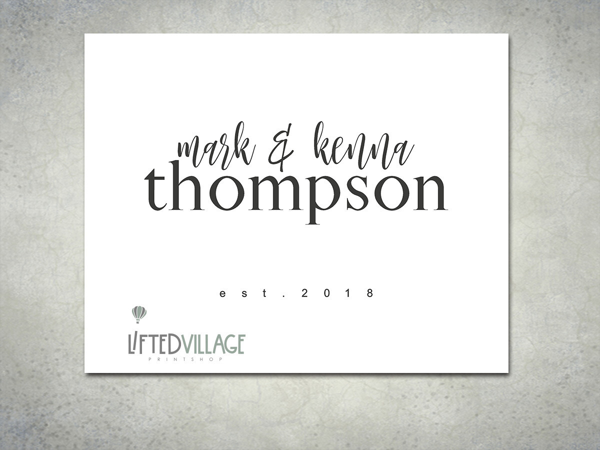 Personalized Family Last Name Sign