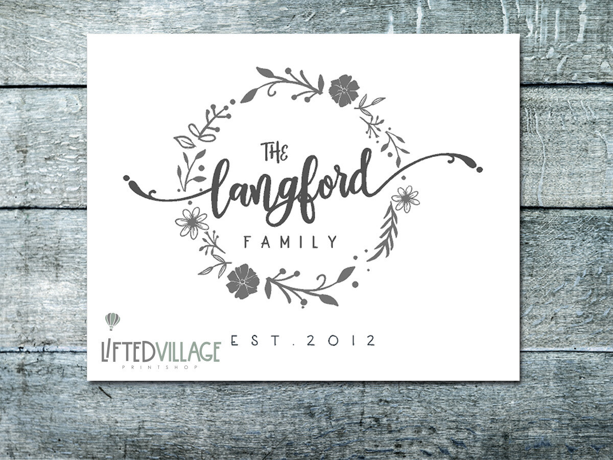 Personalized Family Last Name Sign
