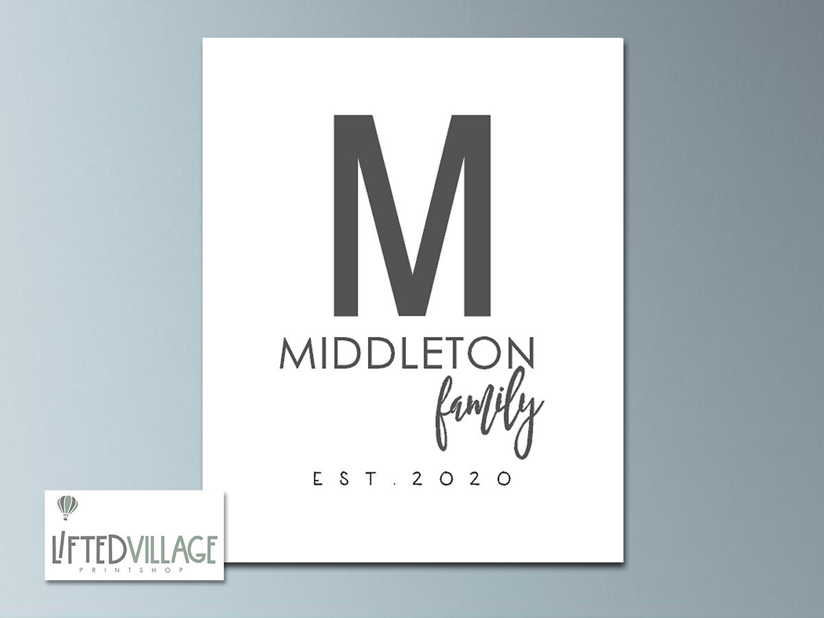 Personalized Family Last Name Sign