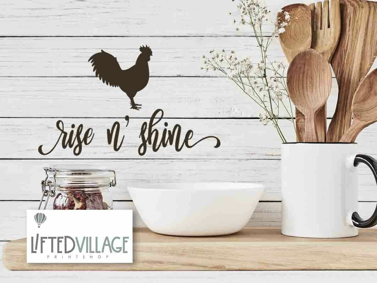 Vinyl - Rise and shine (w/ rooster)