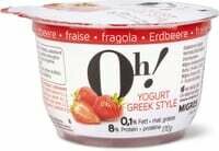Oh! Yogurt Greek style fraise 170g