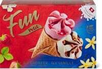 Fun cornet petit Vanille &amp; fraise 8 x 60ml
