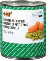 M-Budget Carottes et petits pois 540g