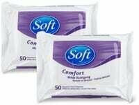 Soft Lingettes imprégnées Comfort en lot de 2 100 Pce
