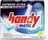 Handymatic Supreme Ultra All in 1 Lemon tabs pour lave-vaisselle 32 Stk.