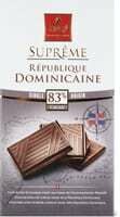 Suprême 83% cacao Républi. Dominicaine 100g