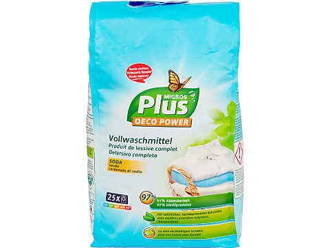 Migros plus Oeco Power 
Heavy-duty detergent
