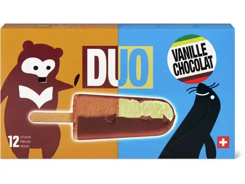 Seehund-Family · Crèmes glacées · Duo vanille et chocolat 12x57ml