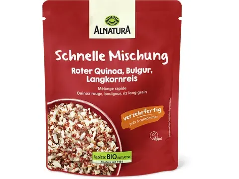 Alnatura · Mélange rapide · Bio, Quinoa rouge, boulgour, riz long grain 250g