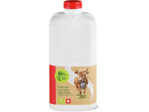 Lait entier · Bio, 3.5% de gras, pasteurisé 1.75l
