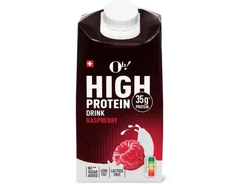 Oh! High Protein · Drink · Framboise, sans lactose, Sans sucre ajouté 500ml