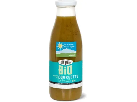 Côté Jardin · Soupe de courgette bio · De la région, Bio, basilic bio 740ml