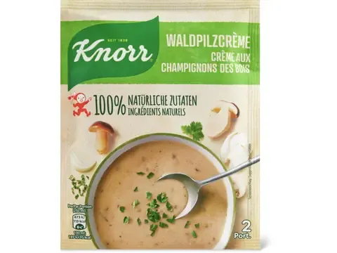 Knorr · Crème aux champignons des bois · 100% ingrédients naturels 57g