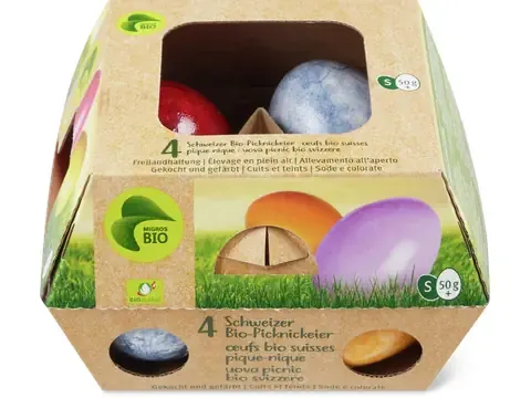 Œufs pique-nique · Bio, 50+, élevage en plein air 4pièces