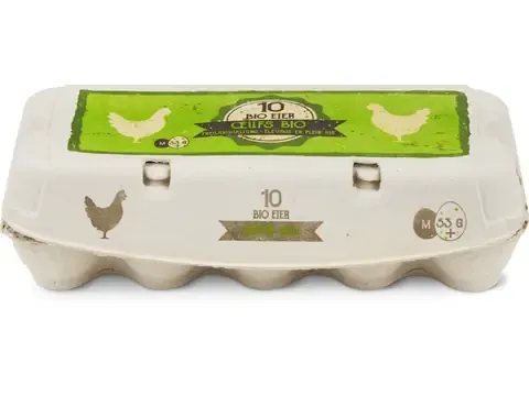 Œufs · Bio, Importation, plein air 53 g+10pièces