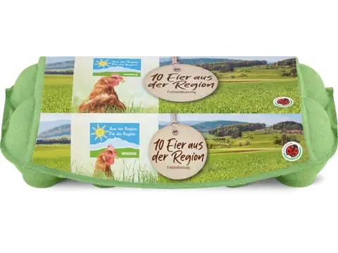 Œufs · De la région, IP-SUISSE, Élevage en plein air 10pièces