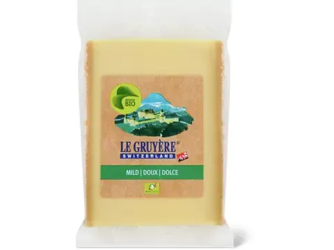 Gruyère · Fromage à pâte dure AOP · Bio, doux 100 g