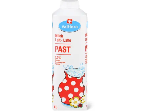 Valflora · Lait entier · IP-SUISSE, PAST 1l