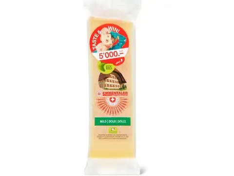 Emmentaler Fromage à pâte dure AOP · Bio, doux 100 g