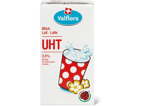 Valflora · Lait entier · IP-SUISSE, 3.5 % de gras, UHT 500ml