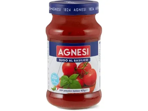 Agnesi · Sugo al basilico 400g